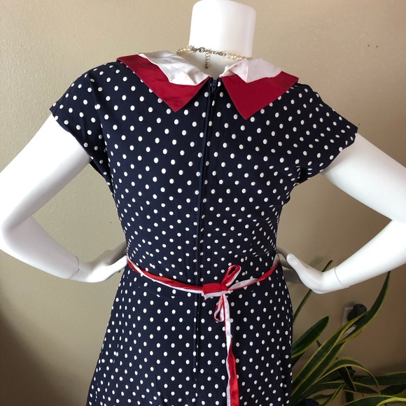 Stop Staring || Vintage Polka dot Swing Dress - Picture 11 of 12